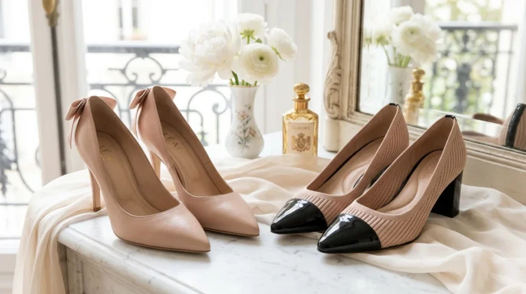 7or9 vs Vivaia comfortable heels and pumps luxury side-by-side comparison
