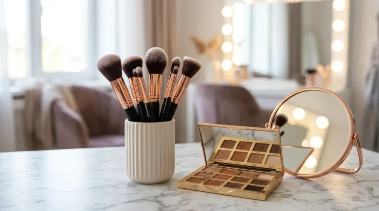 Jessup Beauty vs Real Techniques synthetic makeup brushes vanity comparison